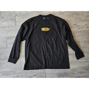 Men's NEFF Long Sleeve Shirt Size 2XL Have A Nice Trip Mushrooms Black Cartoon